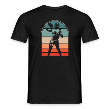 Football américain - T-shirt homme - noir - Devant - AI Model Male 178 light (178cm)