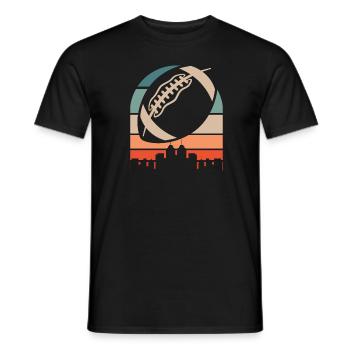 American Football - Männer T-Shirt - Schwarz - Vorne - AI Model Male 178 light (178cm)