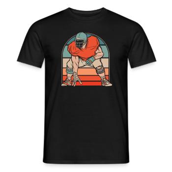 Football américain - T-shirt homme - noir - Devant - AI Model Male 178 light (178cm)