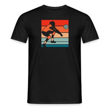 Volley-ball Volley-ball - T-shirt homme - noir - Devant - AI Model Male 178 light (178cm)