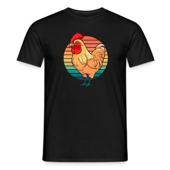 Poule de poulet - T-shirt homme - noir - Devant - AI Model Male 178 light (178cm)