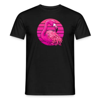 Flamingo - Men's T-Shirt - black - Front - AI Model Male 178 light (178cm)