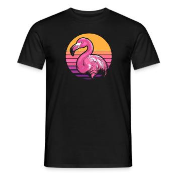 Flamingo - Men's T-Shirt - black - Front - AI Model Male 178 light (178cm)
