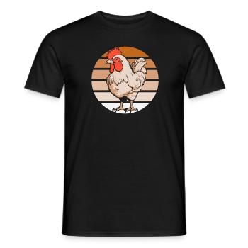 Poule de poulet - T-shirt homme - noir - Devant - AI Model Male 178 light (178cm)