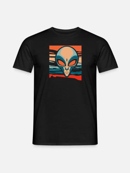 Alien Außerirdischer - Männer T-Shirt - Schwarz