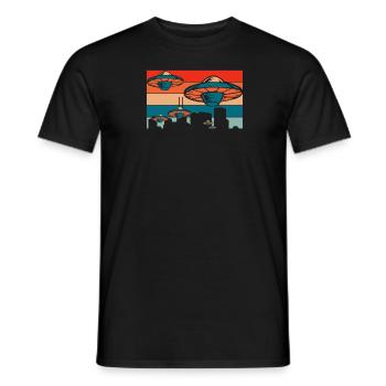 Alien Außerirdischer - Männer T-Shirt - Schwarz - Vorne - AI Model Male 178 light (178cm)