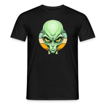 Alien Außerirdischer - Männer T-Shirt - Schwarz - Vorne - AI Model Male 178 light (178cm)