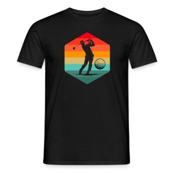 Golf Golfer Golfen - Männer T-Shirt - Schwarz - Vorne - AI Model Male 178 light (178cm)