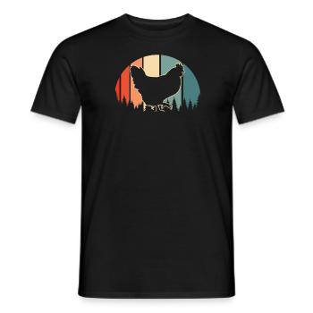 Chicken Hen - Men's T-Shirt - black - Front - AI Model Male 178 light (178cm)