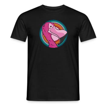 Flamingo - Men's T-Shirt - black - Front - AI Model Male 178 light (178cm)