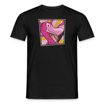 Flamingo - Men's T-Shirt - black - Front - AI Model Male 178 light (178cm)