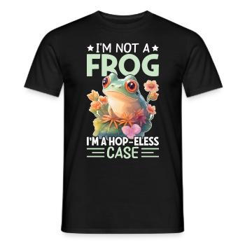 I m Not a Frog-ich bin kein Frosch -Frosch Tshirt - Männer T-Shirt - Schwarz - Vorne - AI Model Male 178 light (178cm)