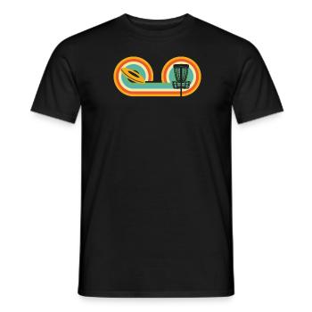 Frisbee Golf Disc Golf - Men's T-Shirt - black - Front - AI Model Male 178 light (178cm)