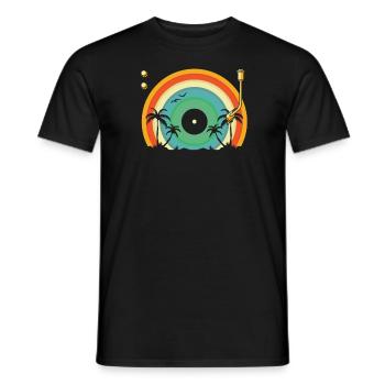 Vinyl Record Collector - Men's T-Shirt - black - Front - AI Model Male 178 light (178cm)