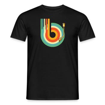 Vinyl Record Collector - Men's T-Shirt - black - Front - AI Model Male 178 light (178cm)