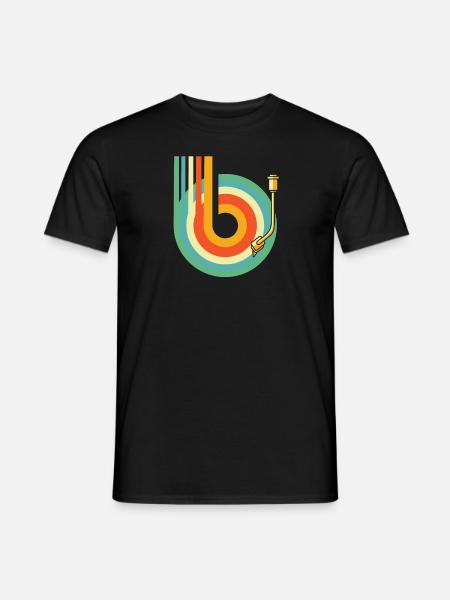 Collectionneur de disques vinyles - T-shirt homme - noir