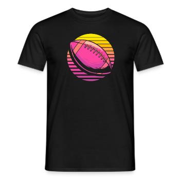 American Football - Männer T-Shirt - Schwarz - Vorne - AI Model Male 178 light (178cm)