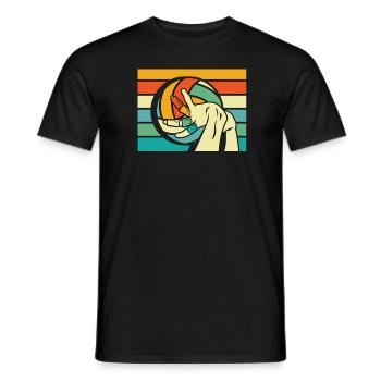Volley-ball Volley-ball - T-shirt homme - noir - Devant - AI Model Male 178 light (178cm)