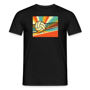 Volley-ball Volley-ball - T-shirt homme - noir - Devant - AI Model Male 178 light (178cm)