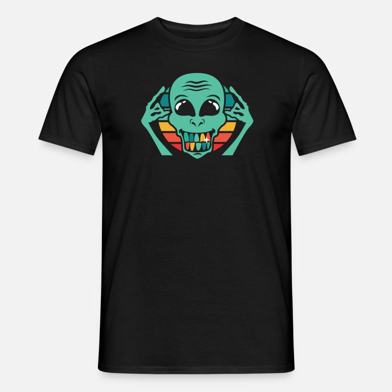 Alien Außerirdischer - Männer T-Shirt - Schwarz