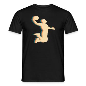 Joueur de basket-ball - T-shirt homme - noir - Devant - AI Model Male 178 light (178cm)