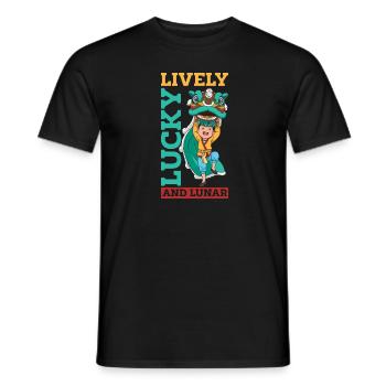Jahr Des Drachen 2024 - Männer T-Shirt - Schwarz - Vorne - AI Model Male 178 light (178cm)