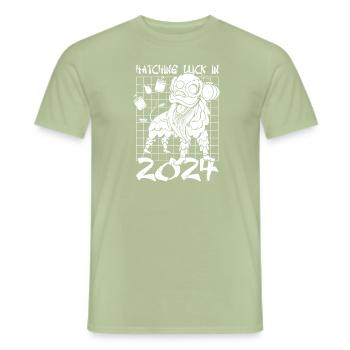 Jahr Des Drachen 2024 - Männer T-Shirt - Sage - Vorne - AI Model Male 178 light (178cm)