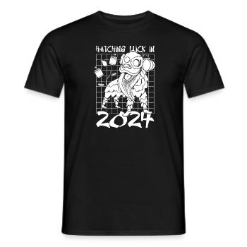 Jahr Des Drachen 2024 - Männer T-Shirt - Schwarz - Vorne - AI Model Male 178 light (178cm)
