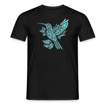 Kolibri Tribal Hummingbird - Männer T-Shirt - Schwarz - Vorne - AI Model Male 178 light (178cm)