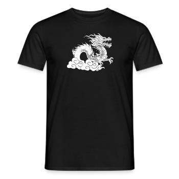 Année du Dragon 2024 - T-shirt homme - noir - Devant - AI Model Male 178 light (178cm)