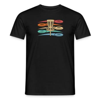 Frisbee Golf Disc Golf - Men's T-Shirt - black - Front - AI Model Male 178 light (178cm)