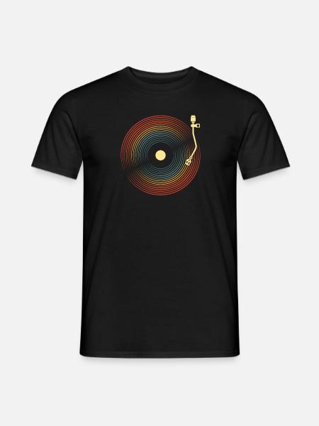 Collectionneur de disques vinyles - T-shirt homme - noir