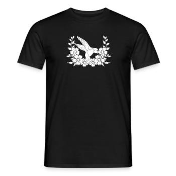 Hummingbird Dreamcatcher Bird - Men's T-Shirt - black - Front - AI Model Male 178 light (178cm)