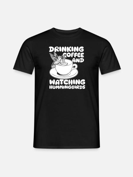 Hummingbird Coffee Bird - Men's T-Shirt - black