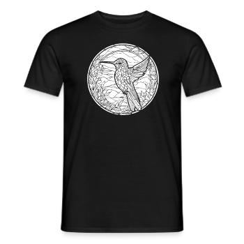 Kolibri Buntglas - Männer T-Shirt - Schwarz - Vorne - AI Model Male 178 light (178cm)