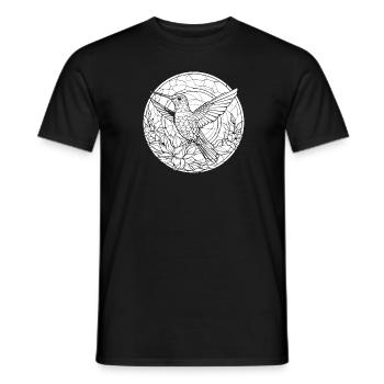 Kolibri Buntglas - Männer T-Shirt - Schwarz - Vorne - AI Model Male 178 light (178cm)