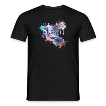 Kolibri Aquarell Aquarell Aquarelle Colibri - T-shirt homme - noir - Devant - AI Model Male 178 light (178cm)