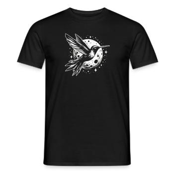 Hummingbird Dreamcatcher Bird - Men's T-Shirt - black - Front - AI Model Male 178 light (178cm)