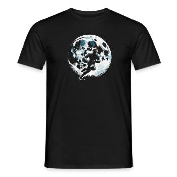 Lune de rugby - T-shirt homme - noir - Devant - AI Model Male 178 light (178cm)