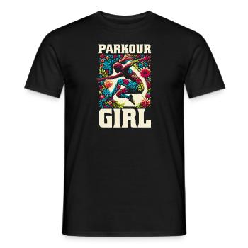 Parkour Parkour Fille - T-shirt homme - noir - Devant - AI Model Male 178 light (178cm)