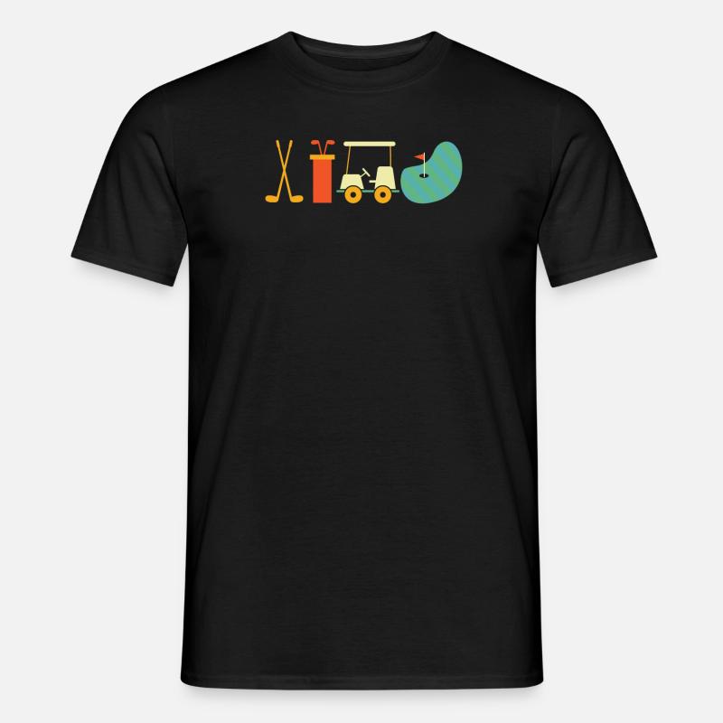 Golf Golfer Golfen - Männer T-Shirt - Schwarz