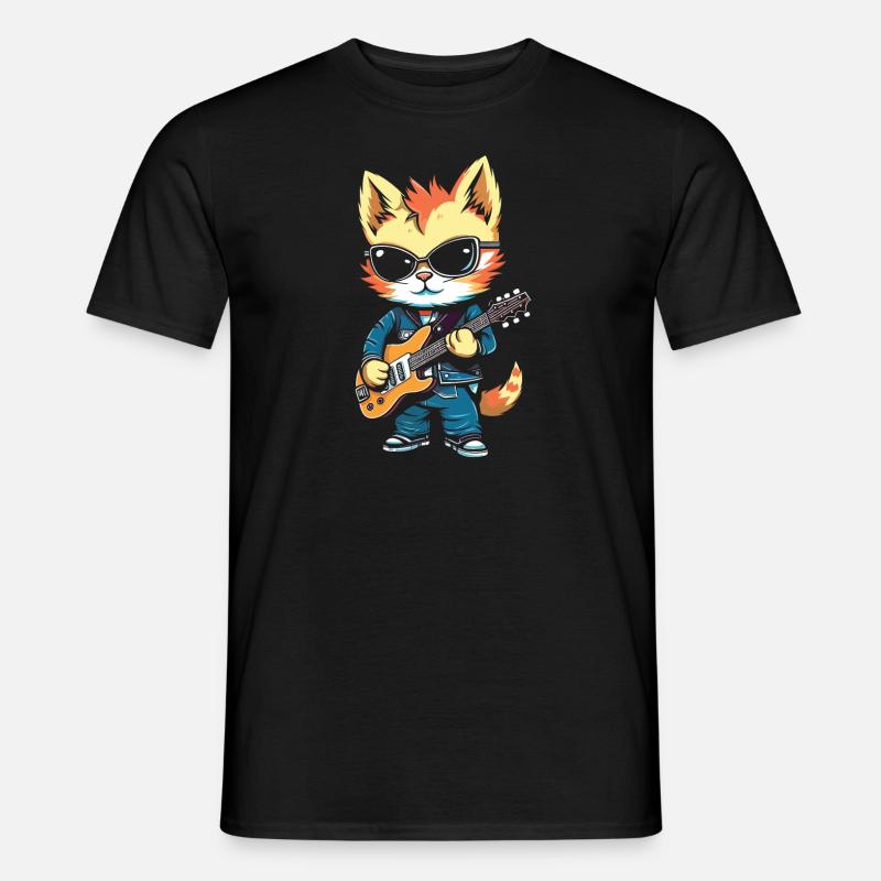 E Gitarre Elektrogitarre - Männer T-Shirt - Schwarz