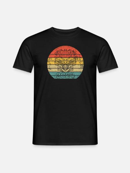 Jahr Des Drachen 2024 - Männer T-Shirt - Schwarz