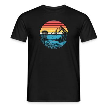 Frisbee Golf Disc Golf - Men's T-Shirt - black - Front - AI Model Male 178 light (178cm)