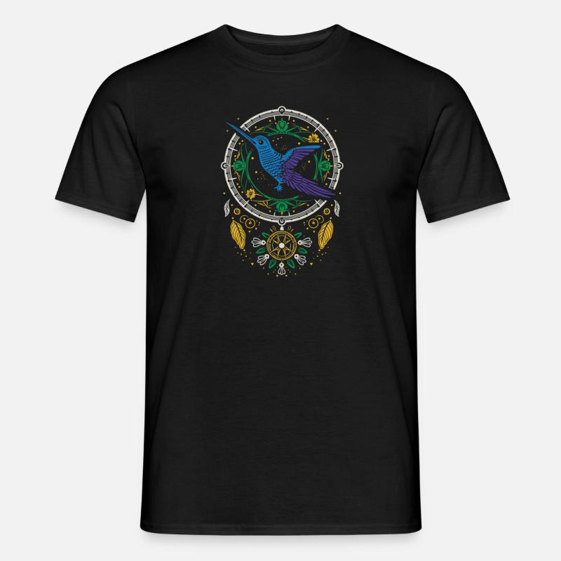 Kolibri Traumfängervogel - Männer T-Shirt - Schwarz