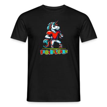 Football américain Licorne Footballcorn - T-shirt homme - noir - Devant - AI Model Male 178 light (178cm)