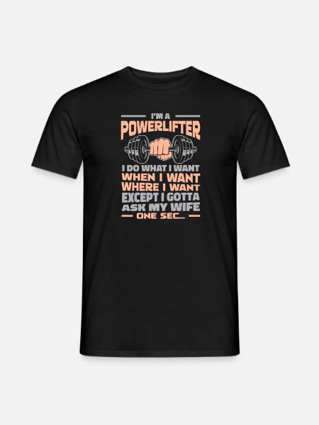 Powerlifting Powerlifter - Men's T-Shirt - black