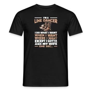 Danse en ligne - T-shirt homme - noir - Devant - AI Model Male 178 light (178cm)