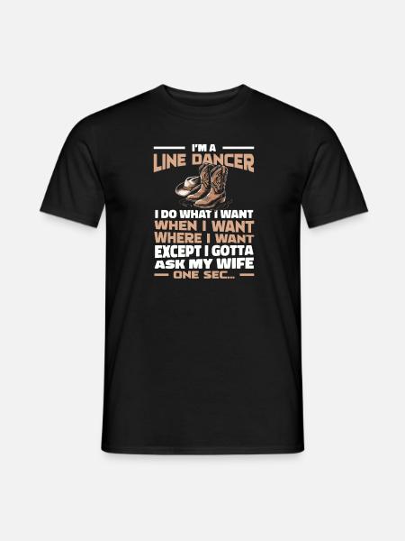 Line Dancing - Men's T-Shirt - black