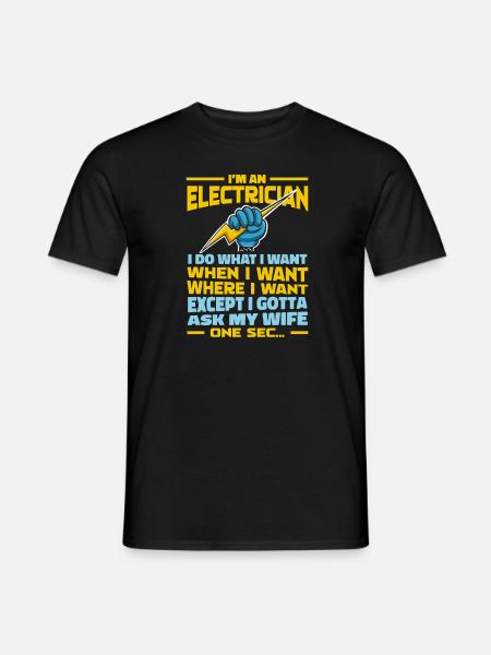 Electrician, Electronics Technician - Men's T-Shirt - black